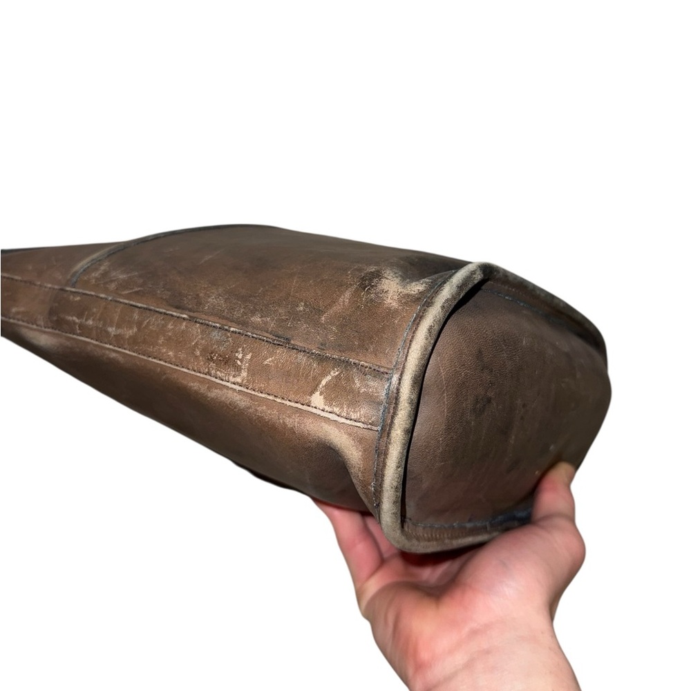 Vintage Coach 70s 80s Navy Bleeker Duffle Sac Zip Up Crossbody Bag Weathered - Picture 5 of 16